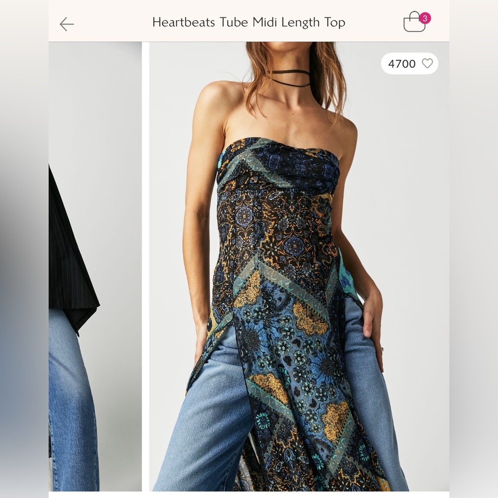 FREE PEOPLE Heartbeats Tube Midi Length Top - Picture 2 of 5